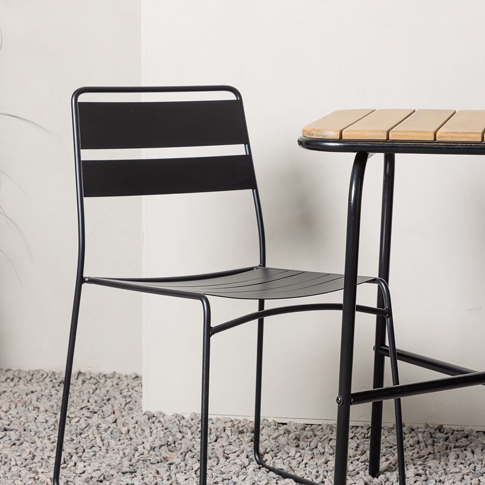 Cafégrupp Venture Home Holmbeck Bord med 2 Lina Trädgårdsstolar Utomhus