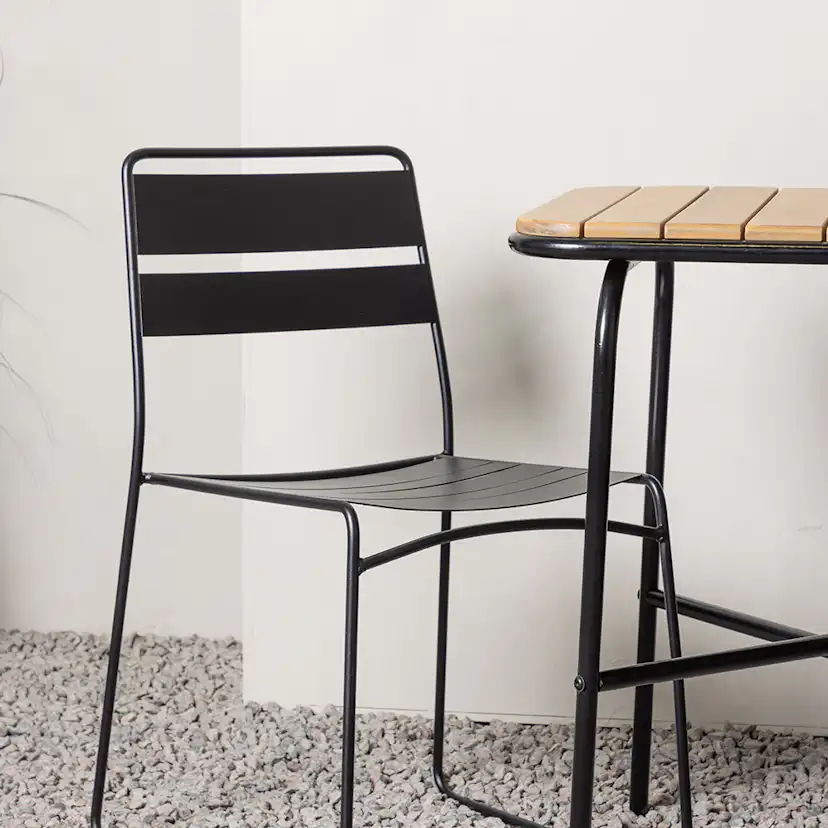 Cafégrupp Venture Home Holmbeck Bord med 2 Lina Trädgårdsstolar Utomhus