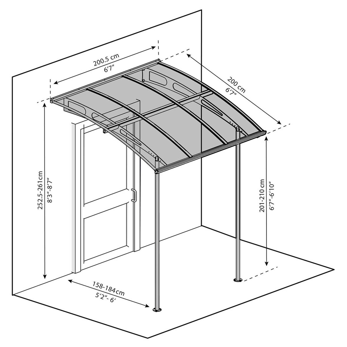 Entrétak Canopia by Palram Vega 2000 mm