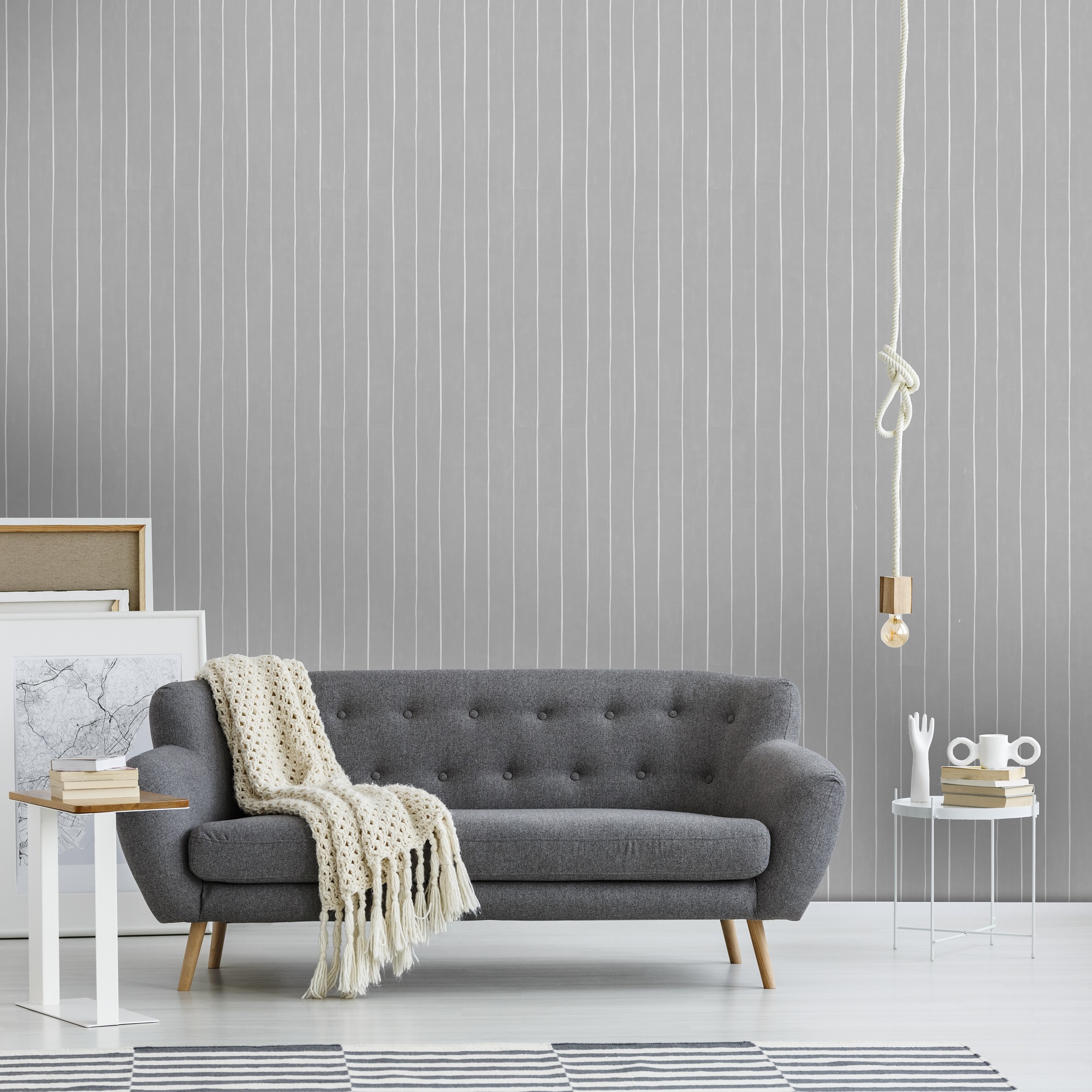 Tapet Superfresco Easy Ränder Grå 10mx53cm