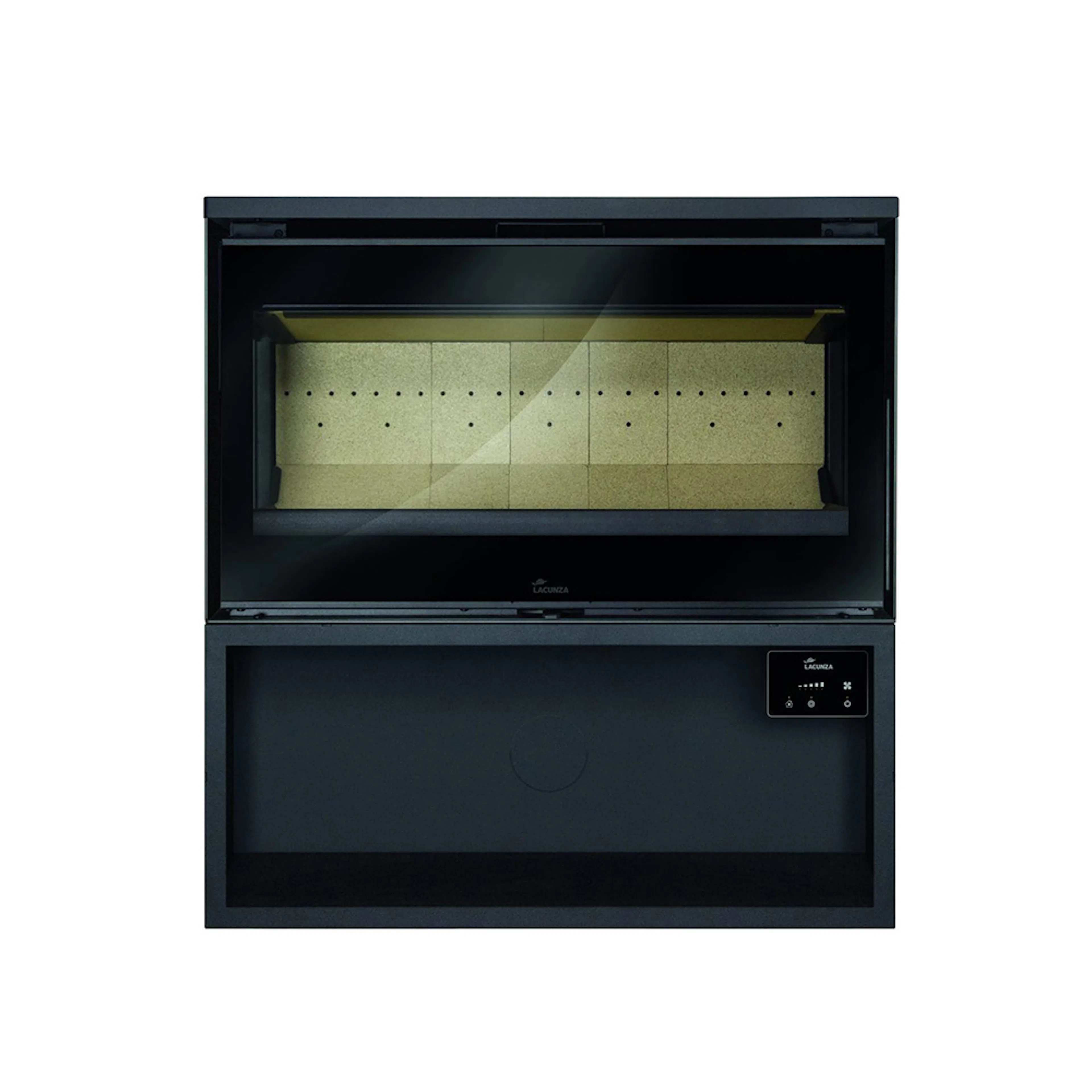 Fristående kamin Lacunza Paris 800 Med vedlåda, Bredd: 790 mm