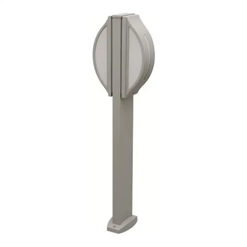 Monza Malmbergs Stolplampa Silver Dubbel IP44