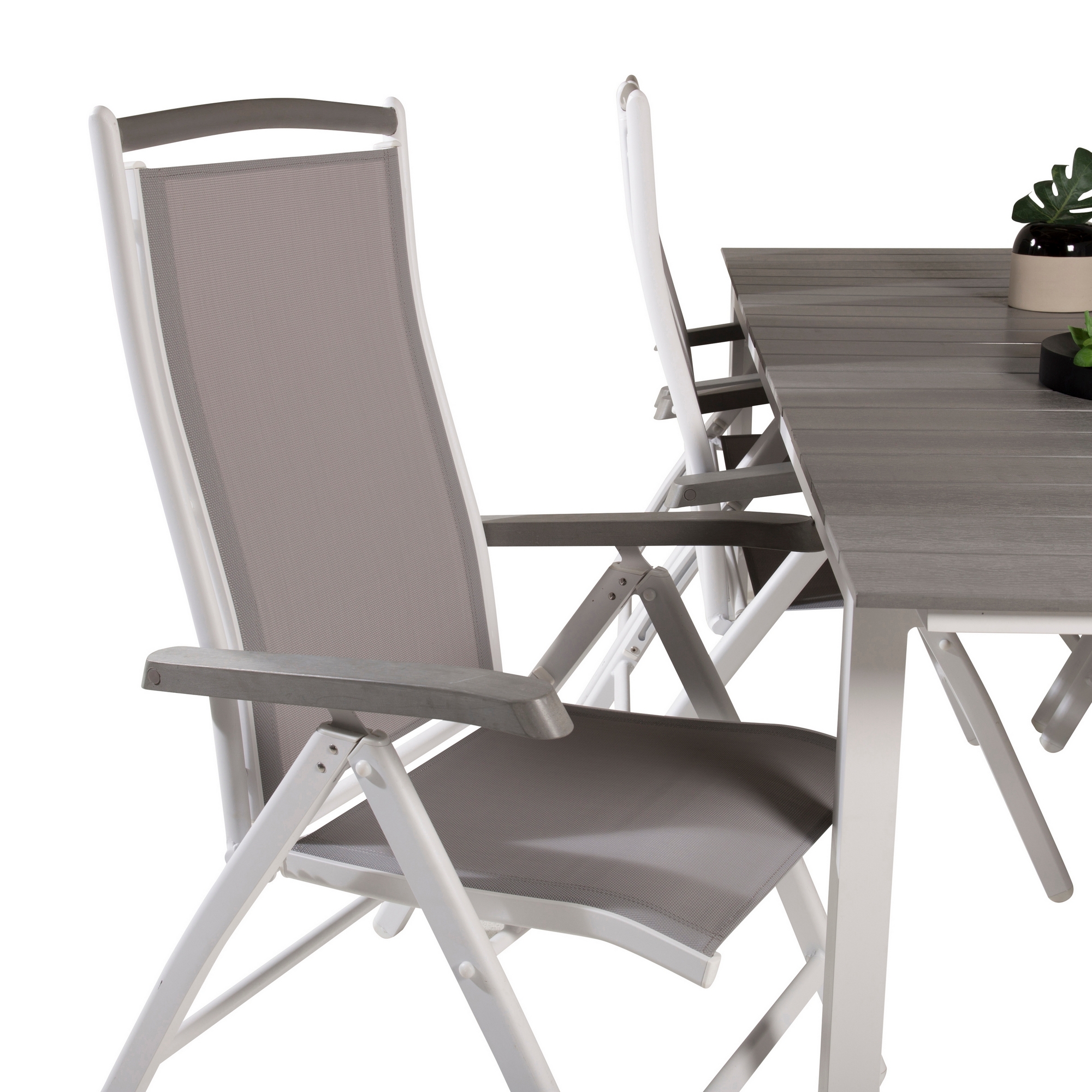 Levels Dining Table 224/324*100 - White Alu / Grey Aintwood Grå