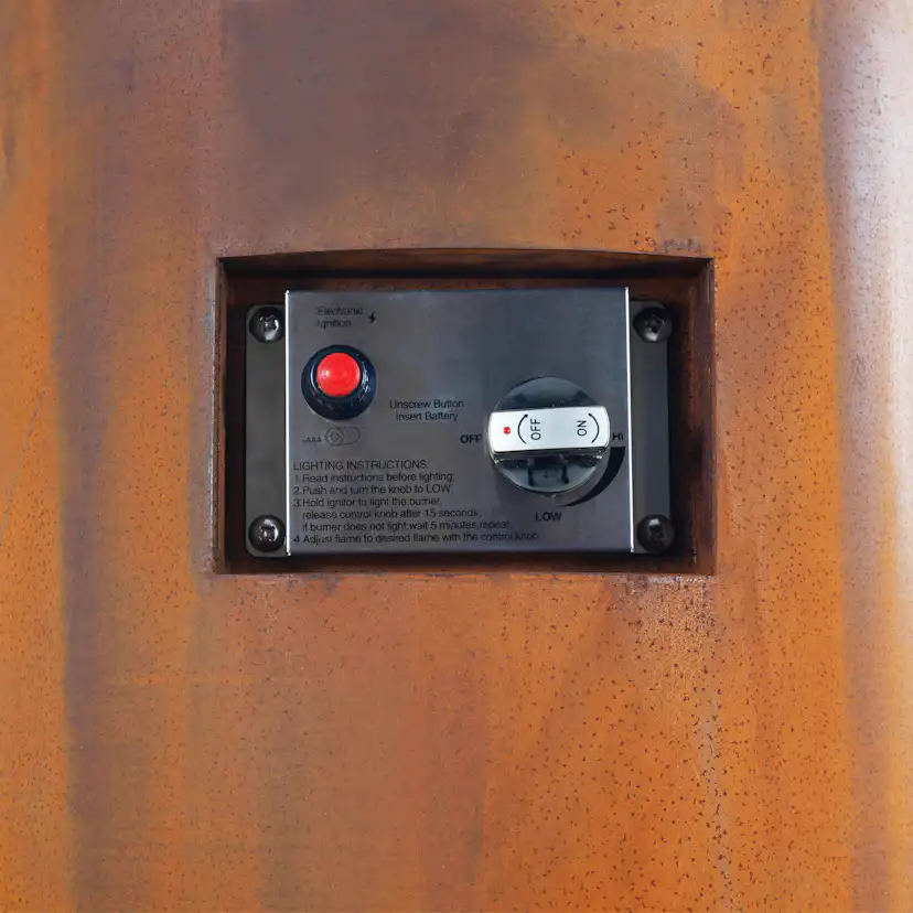 Eldstad Lyfco Cortenstål Gasoldriven Fredrika