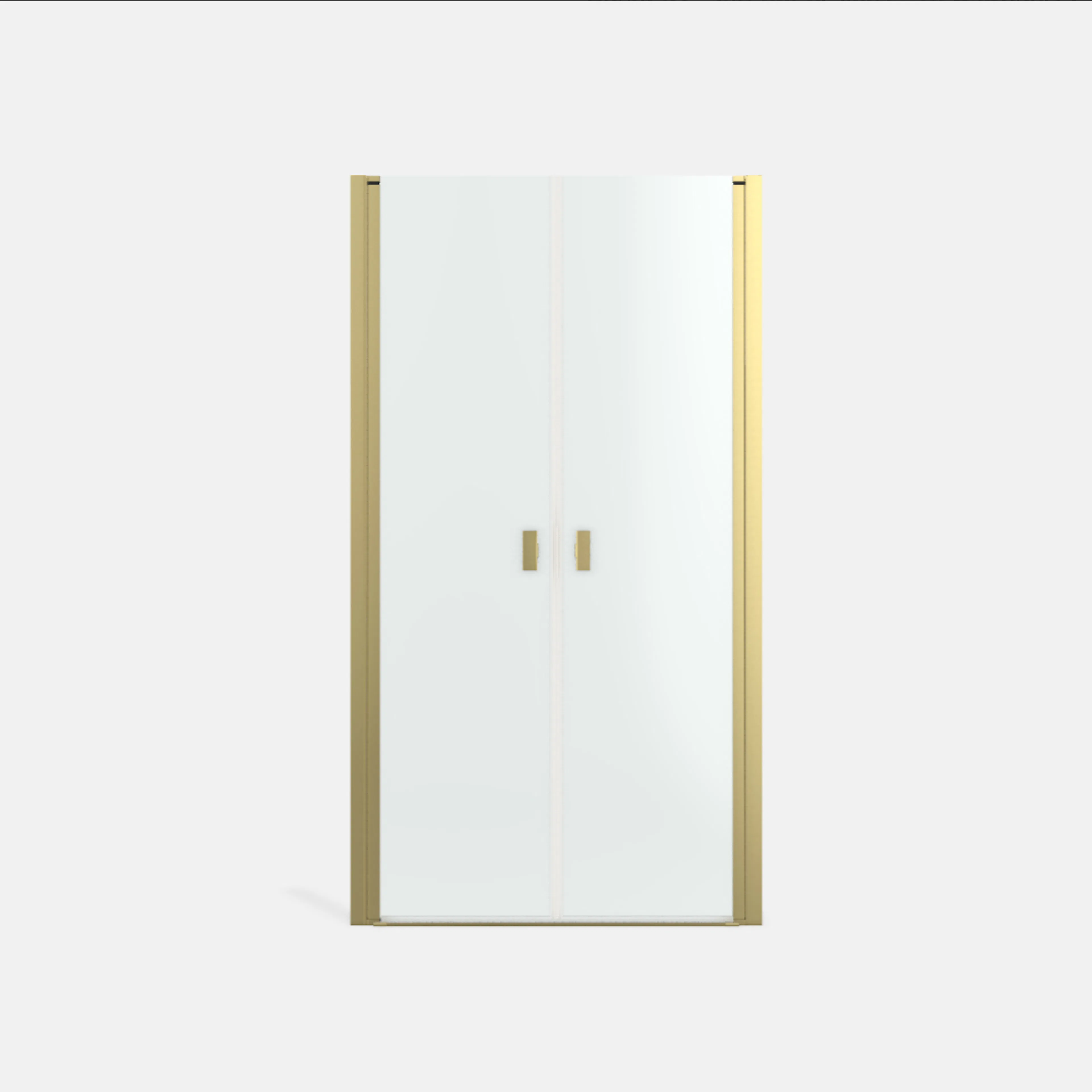 Noma 30 dubbla svängdörrar 900 mm 6 mm glas med borstad mӓss Bredd: 900 mm, Borstad Mässing
