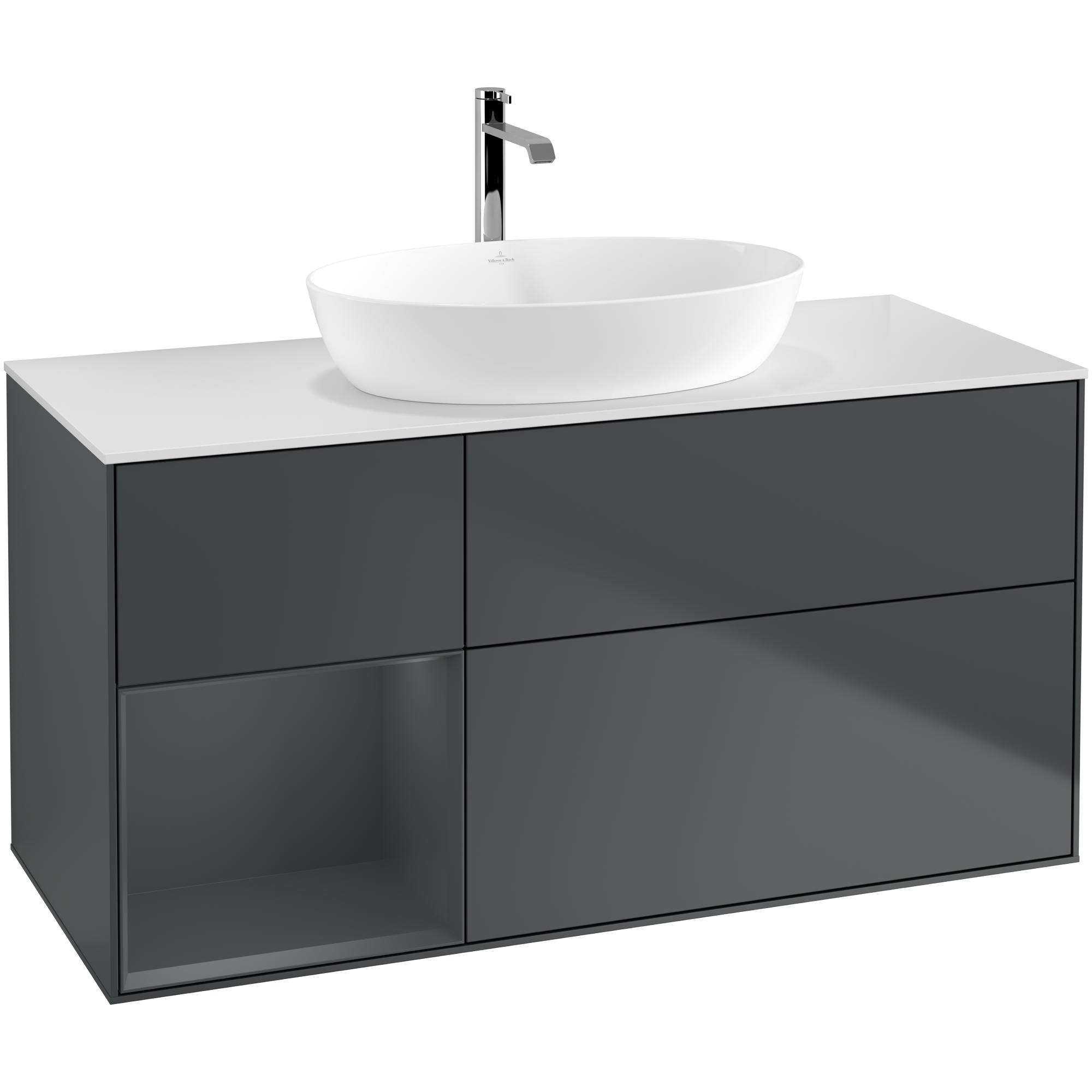 Tvättställsskåp Villeroy & Boch Finion med 3 Lådor Hylla och Bänkskiva för Fristående Tvättställ från Artis & Collaro