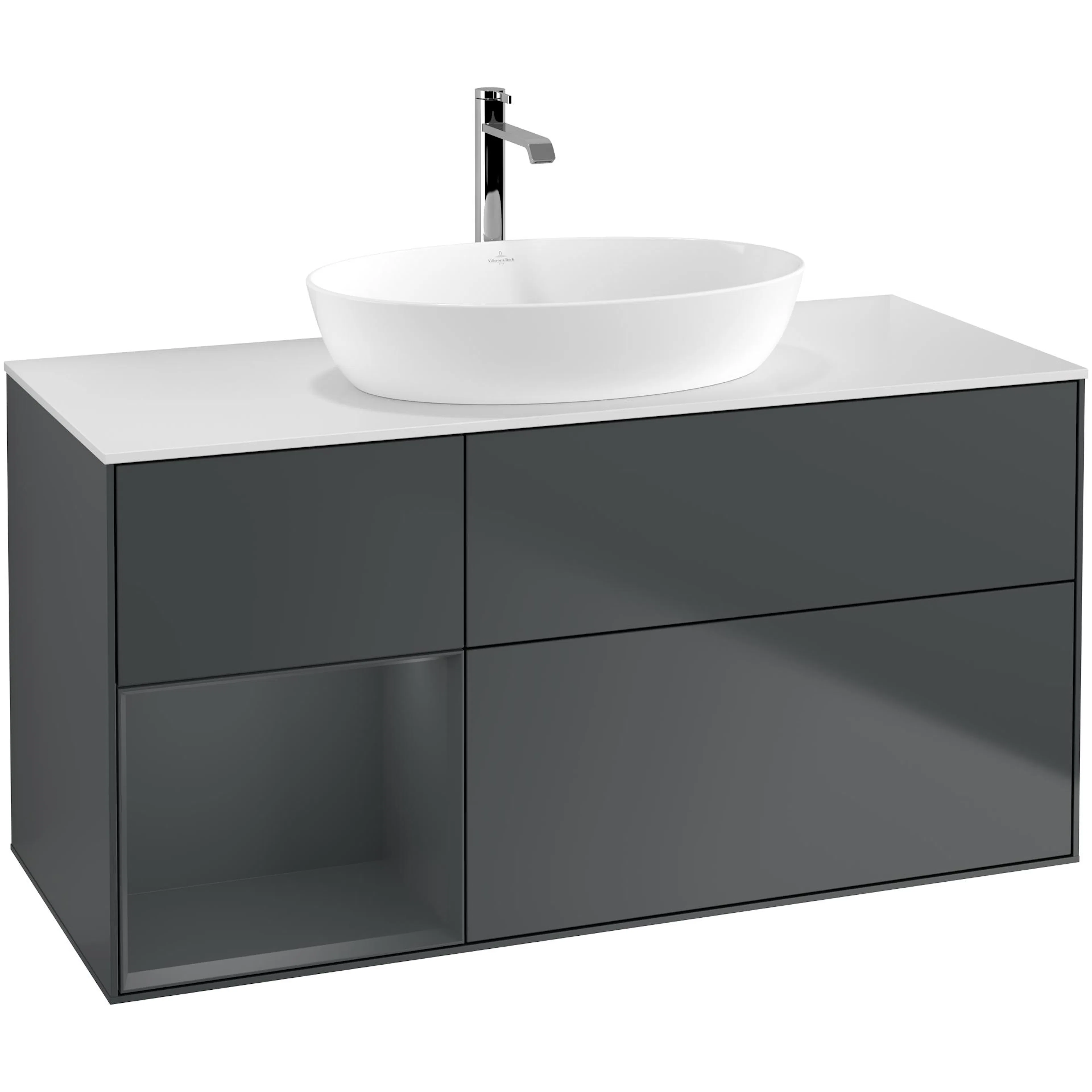 Tvättställsskåp Villeroy & Boch Finion med 3 Lådor Hylla och Bänkskiva för Fristående Tvättställ från Artis & Collaro