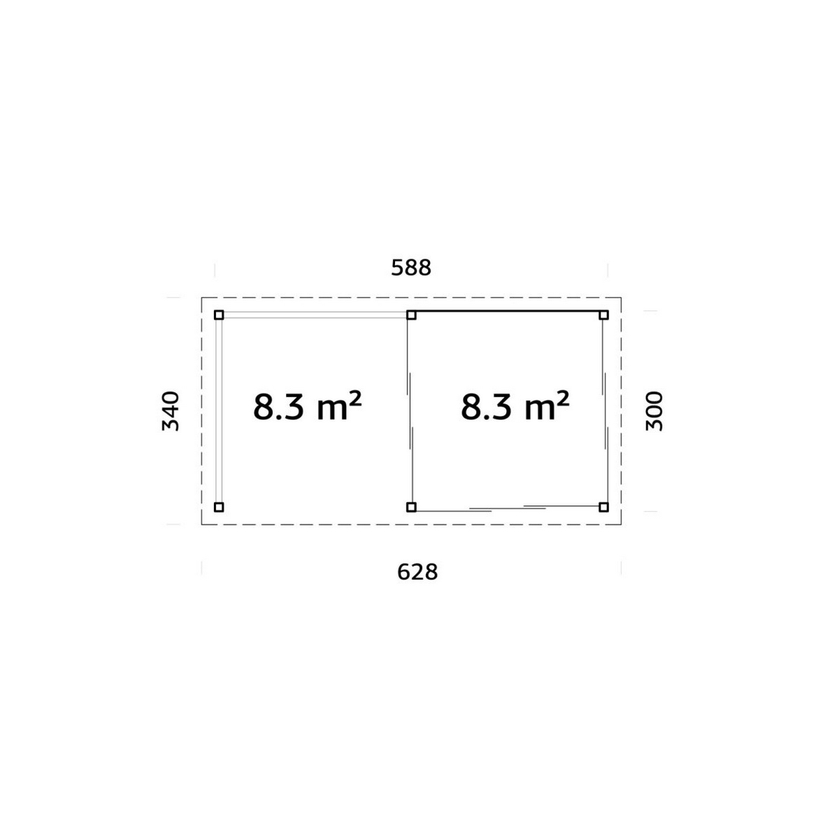 Uterum Palmako Lenna 16,6 m2 Set 404 Slide