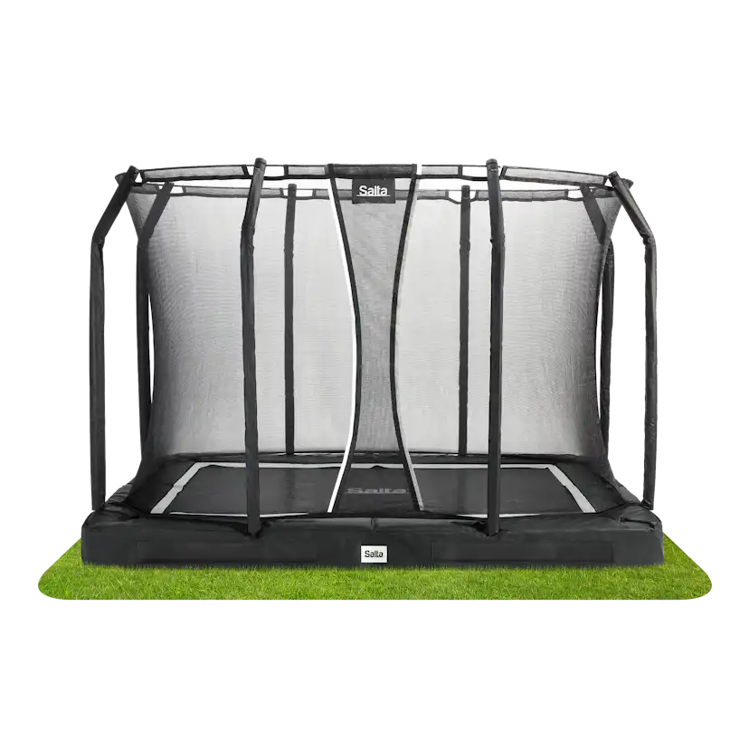 Studsmatta Salta Premium Ground inkl. säkerhetsnät 305x214 cm