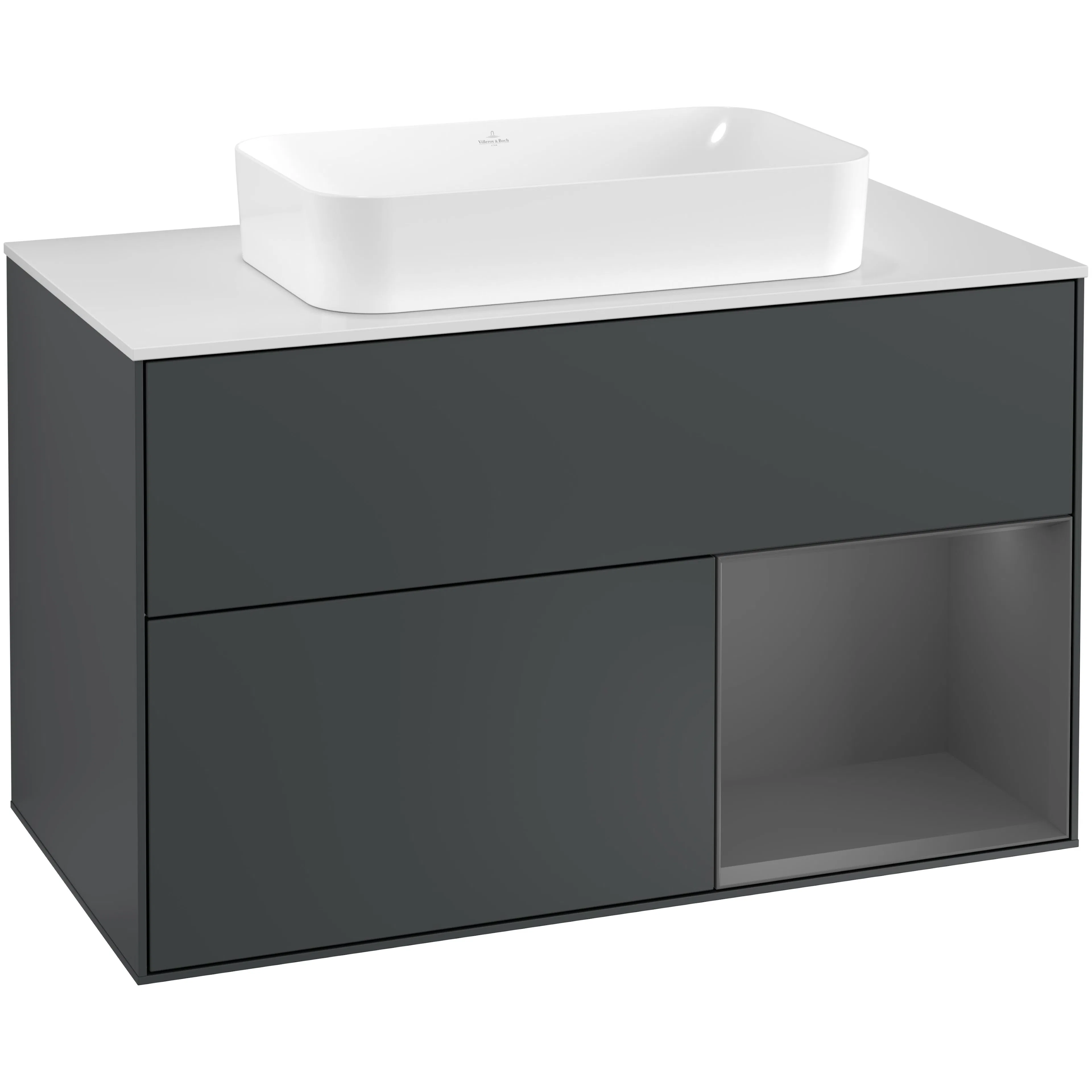 Tvättställsskåp Villeroy & Boch Finion med 2 Lådor Hylla och Bänkskiva för Fristående Tvättställ