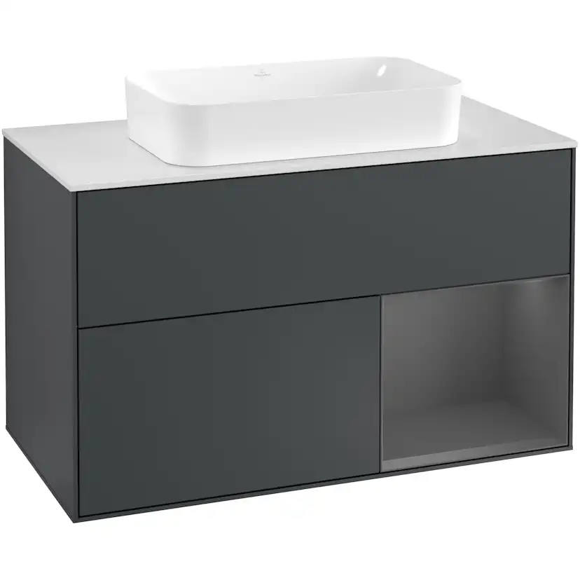 Tvättställsskåp Villeroy & Boch Finion med 2 Lådor Hylla och Bänkskiva för Fristående Tvättställ
