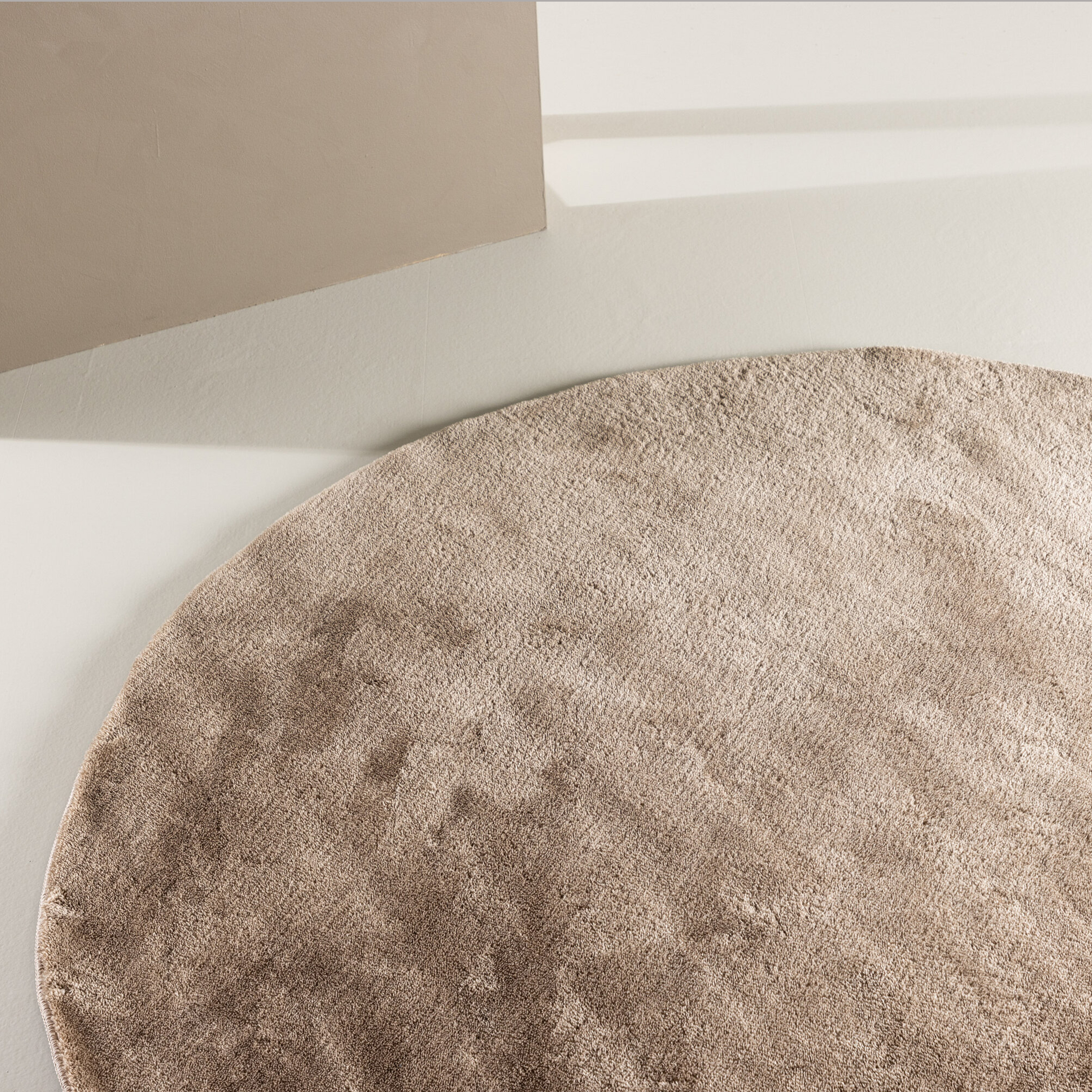 Blanca Polyester - 200*200-  -Round-Beige Beige
