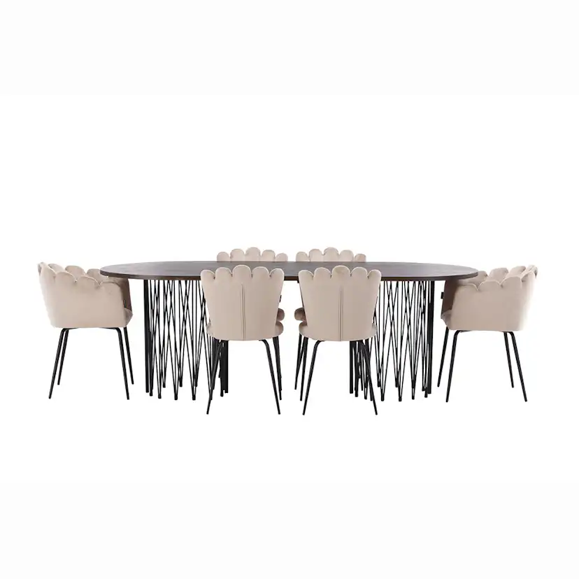 Matgrupp furniture/fashion Stone med 4 Limhamn Light Stolar och 2 Limhamn Stolar
