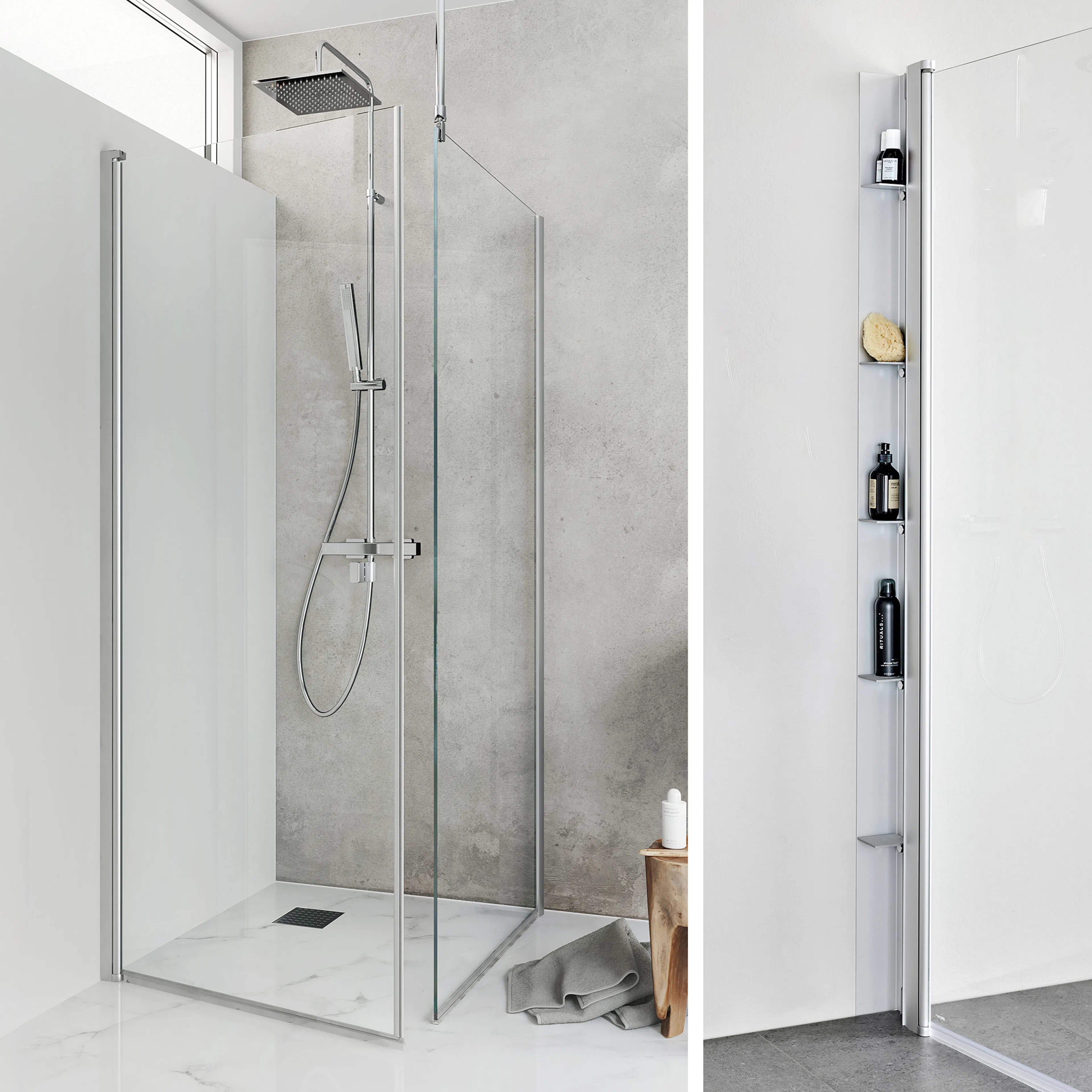 Duschpaket Hafa Duschhörn Igloo Pro ST med Duschhylla Place