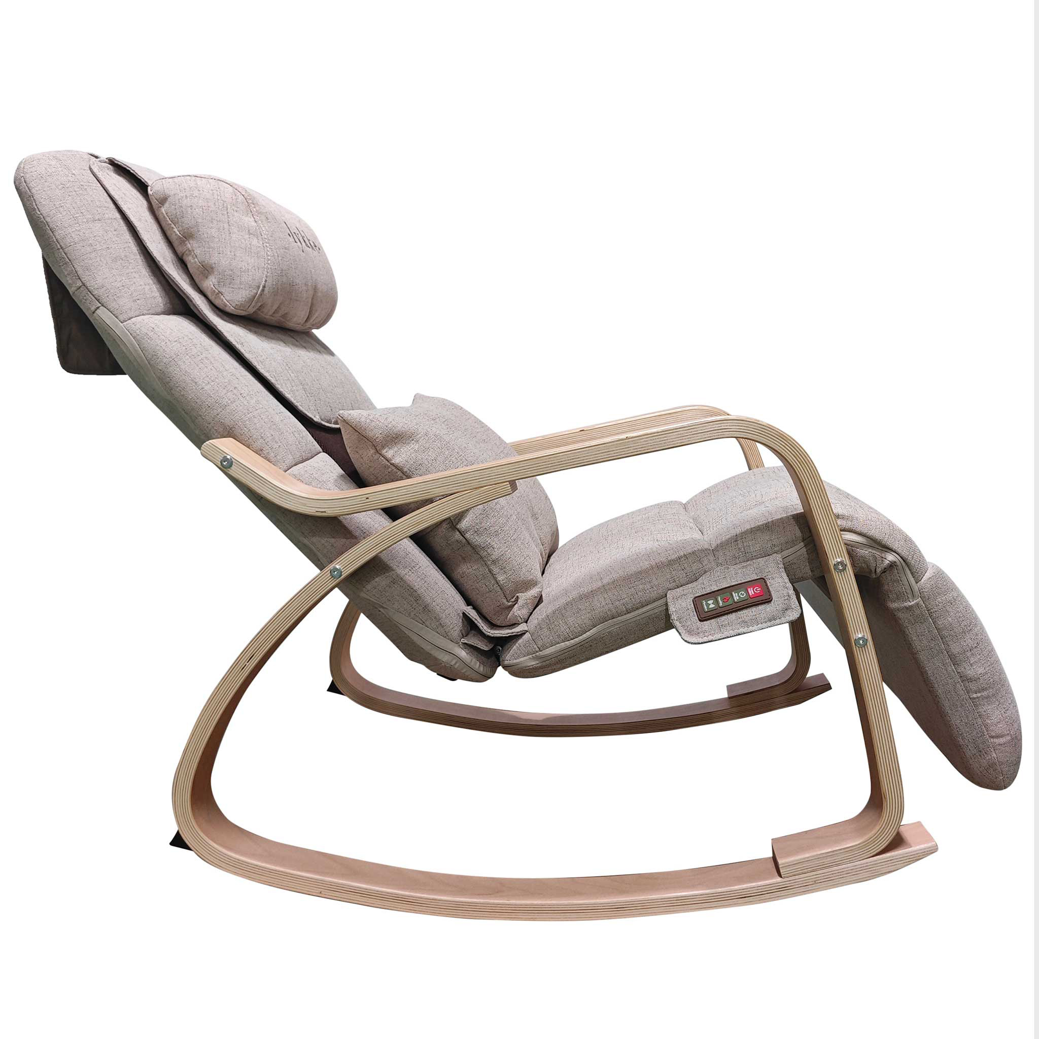 Massagestol Lykke Comfort Linne med Gung- & Värmefunktion & Justerbart Fotstöd