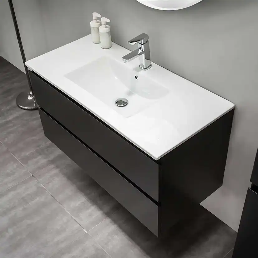 Tvättställsskåp Bathlife Eufori Svart