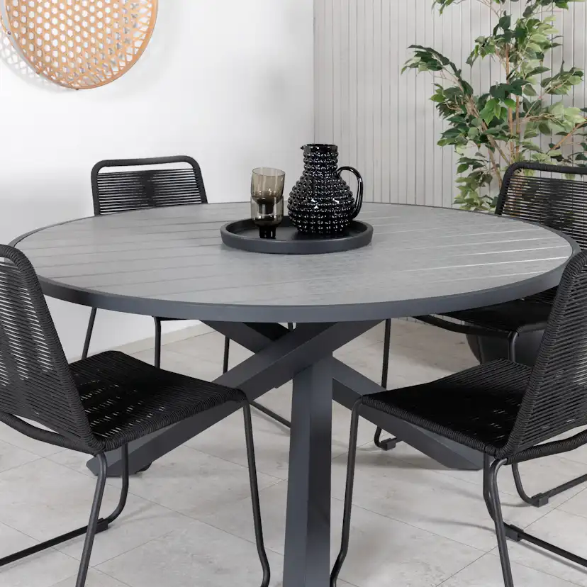 Matgrupp Venture Home Pincy med 4 Leon Stapelbara Matstolar