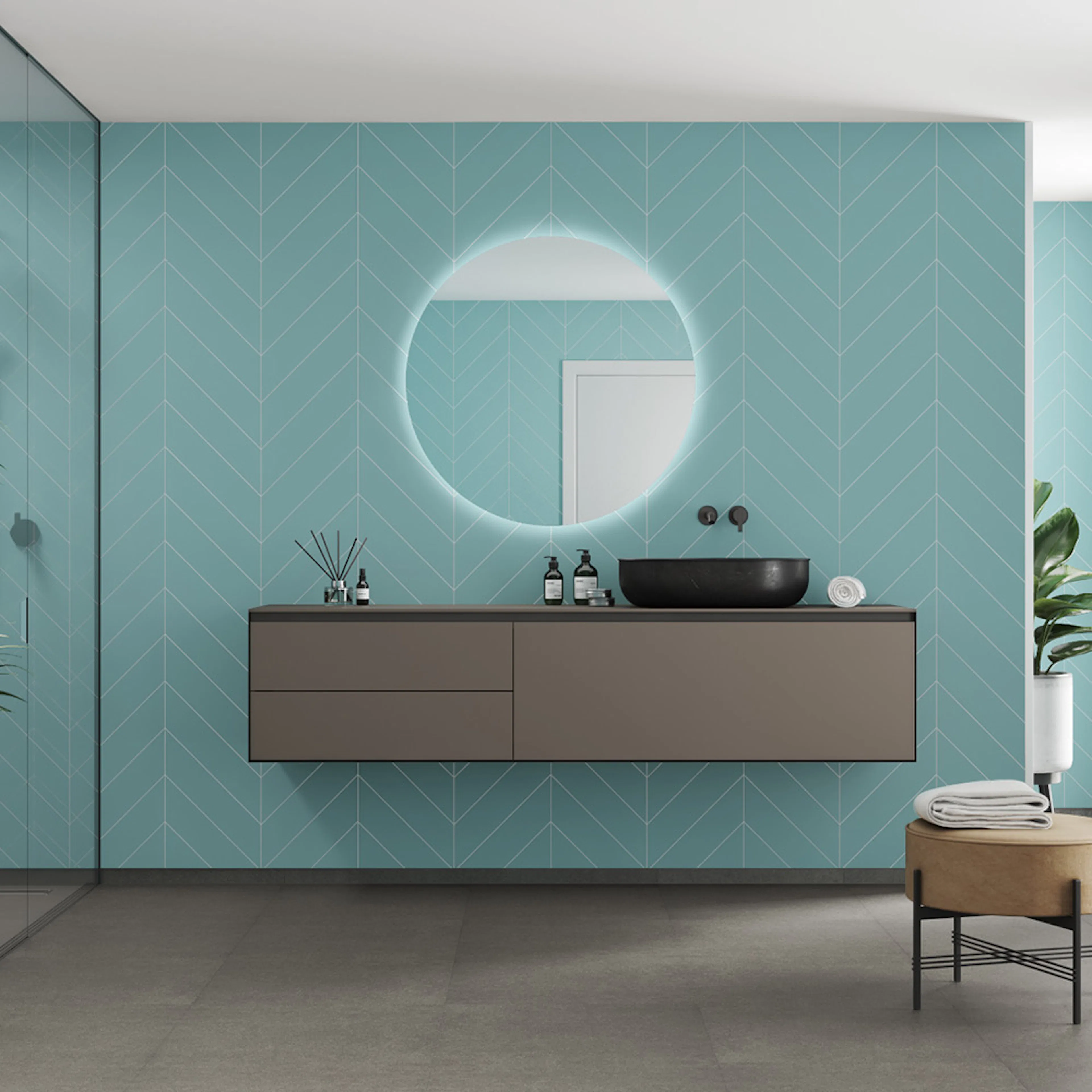 Våtrumsskiva Fibo 3212-M78 EM Aqua Mint 10x620x2400 mm