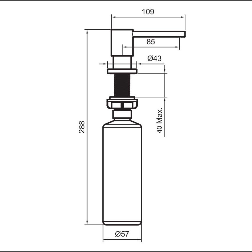 Diskmedelspump Scandtap Steel Clean Dispenser