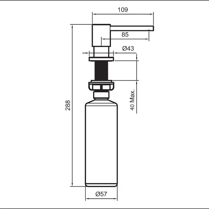 Diskmedelspump Scandtap Steel Clean Dispenser