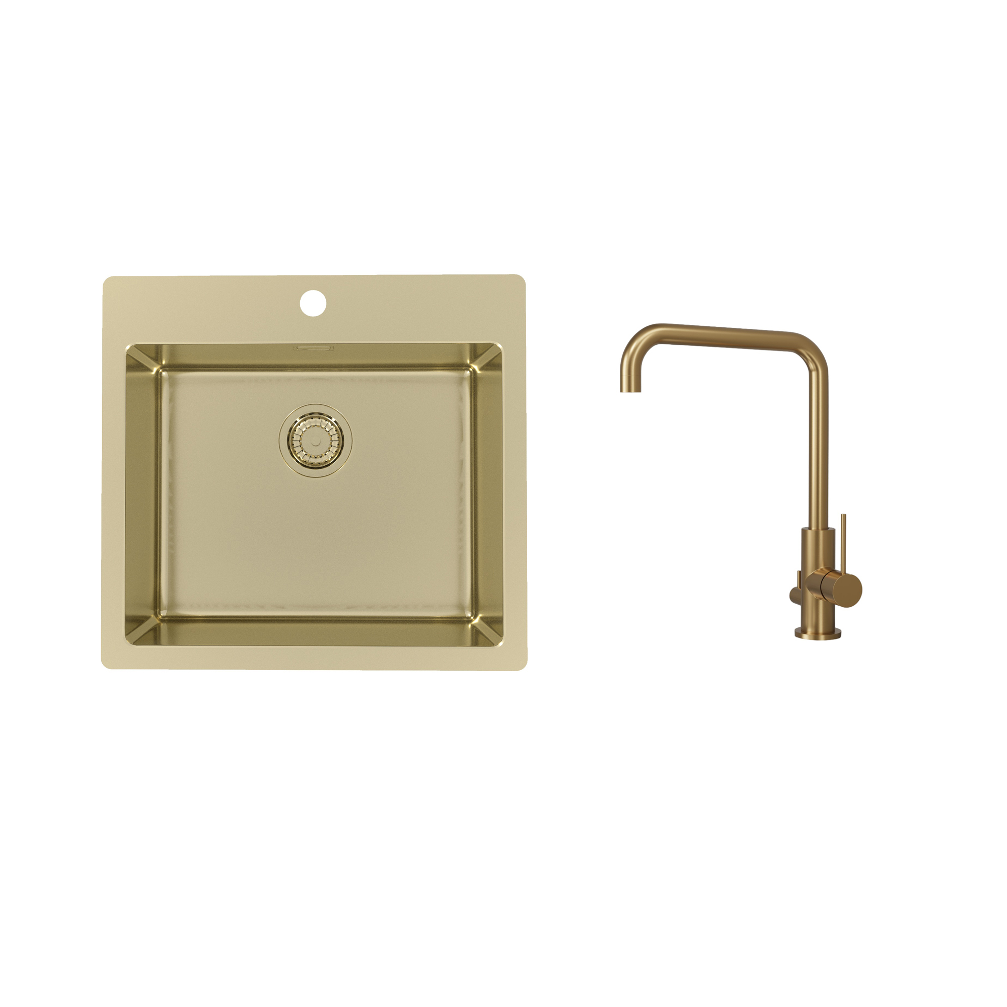 Diskho Stala Monarch-T50 med Köksblandare Scandtap Steel Mood D