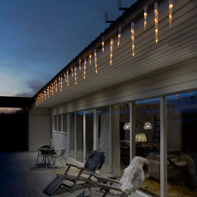 Istappslinga Gnosjö Konstsmide 96L Amber LED