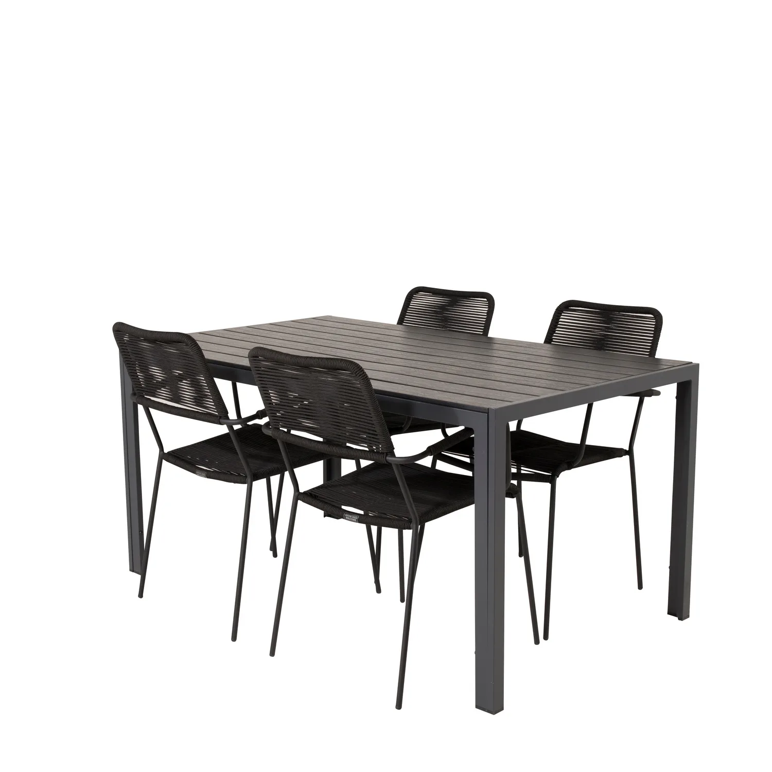 Break Dining Table - 150*90 Svart Alu / Svart Aintwood +Lind Svart