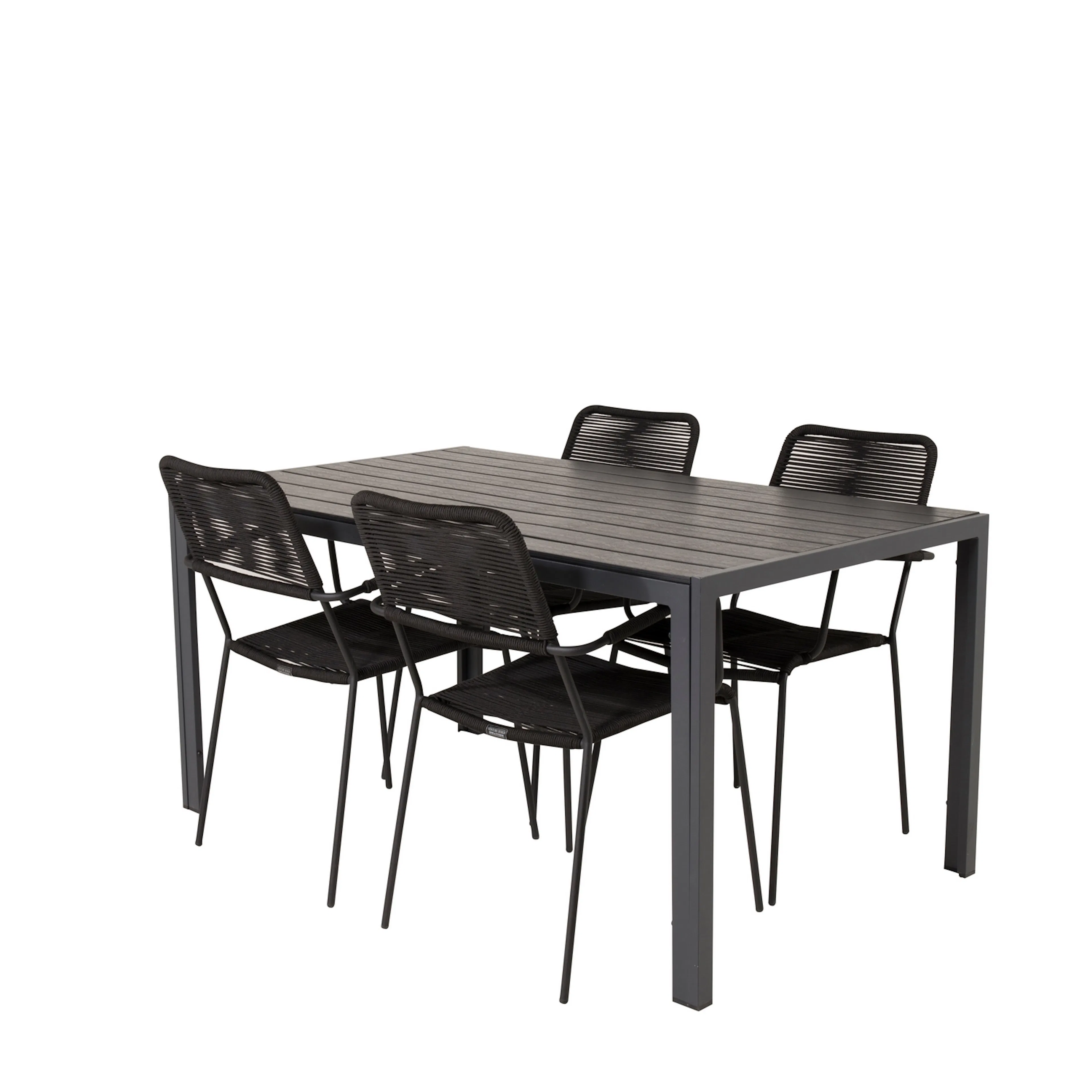 Break Dining Table - 150*90 Svart Alu / Svart Aintwood +Lind Svart