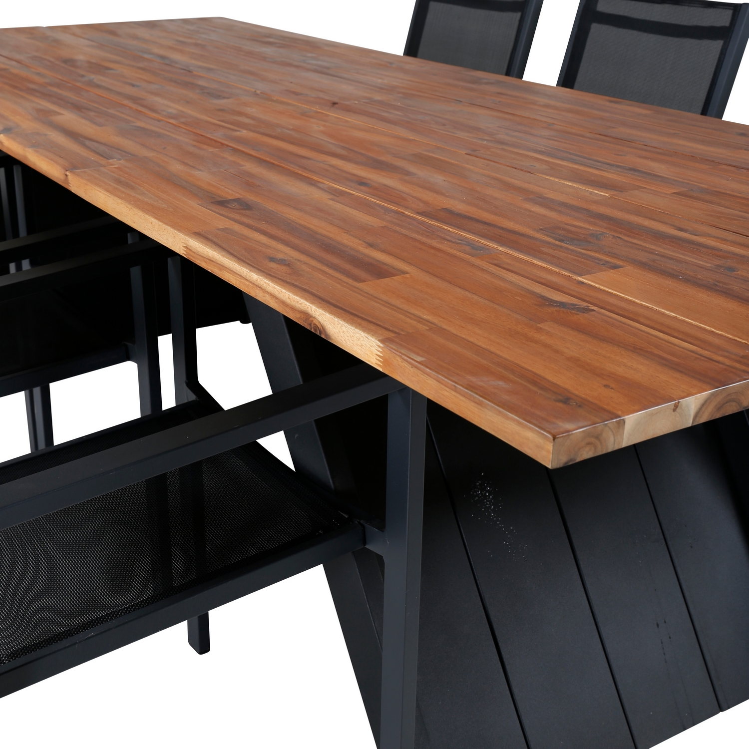 Matgrupp Venture Home Doni med 6 Curz Stapelbara Matstolar