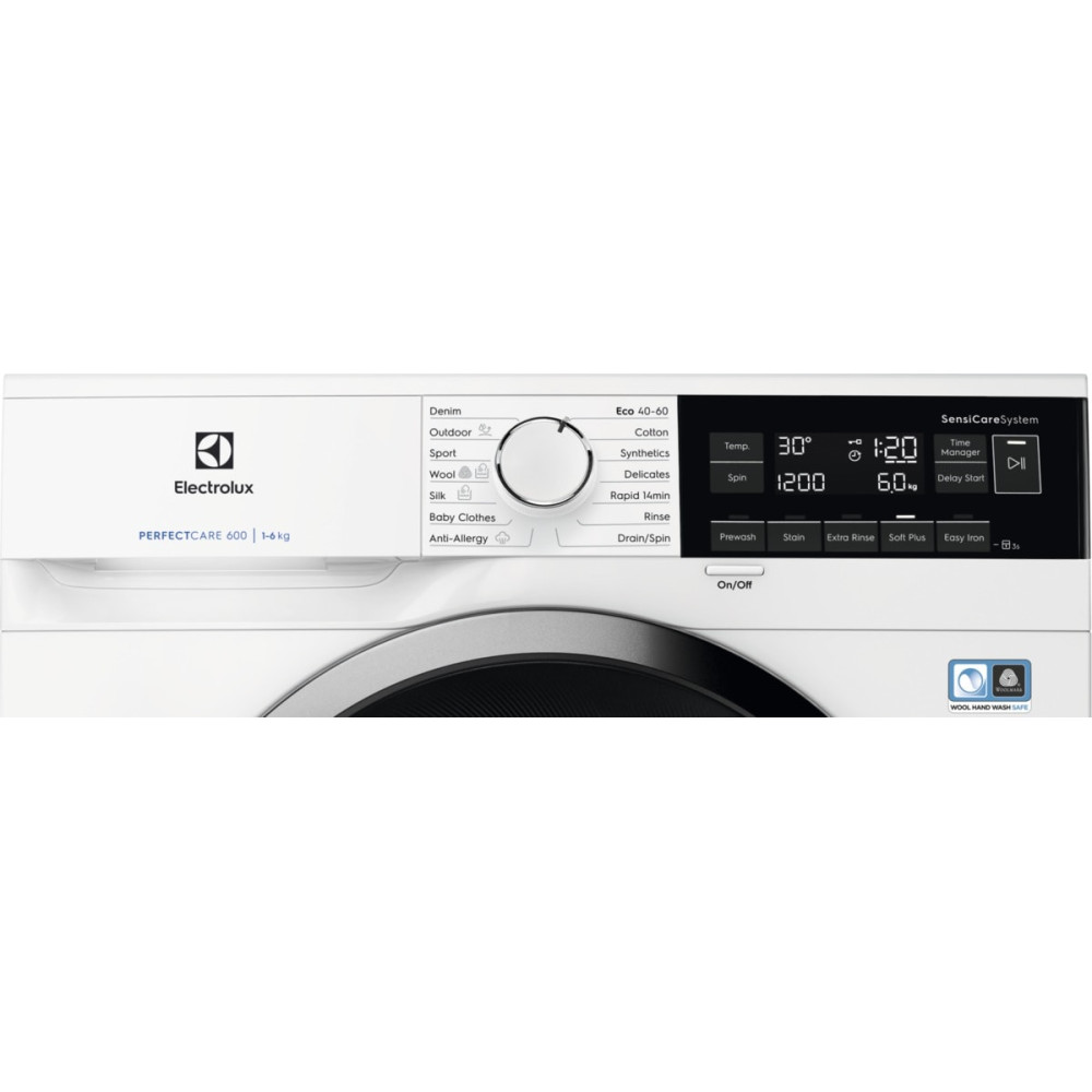 Frontmatad Tvättmaskin Electrolux PerfectCare 600 EW6S662W38 med EcoInverter Motor