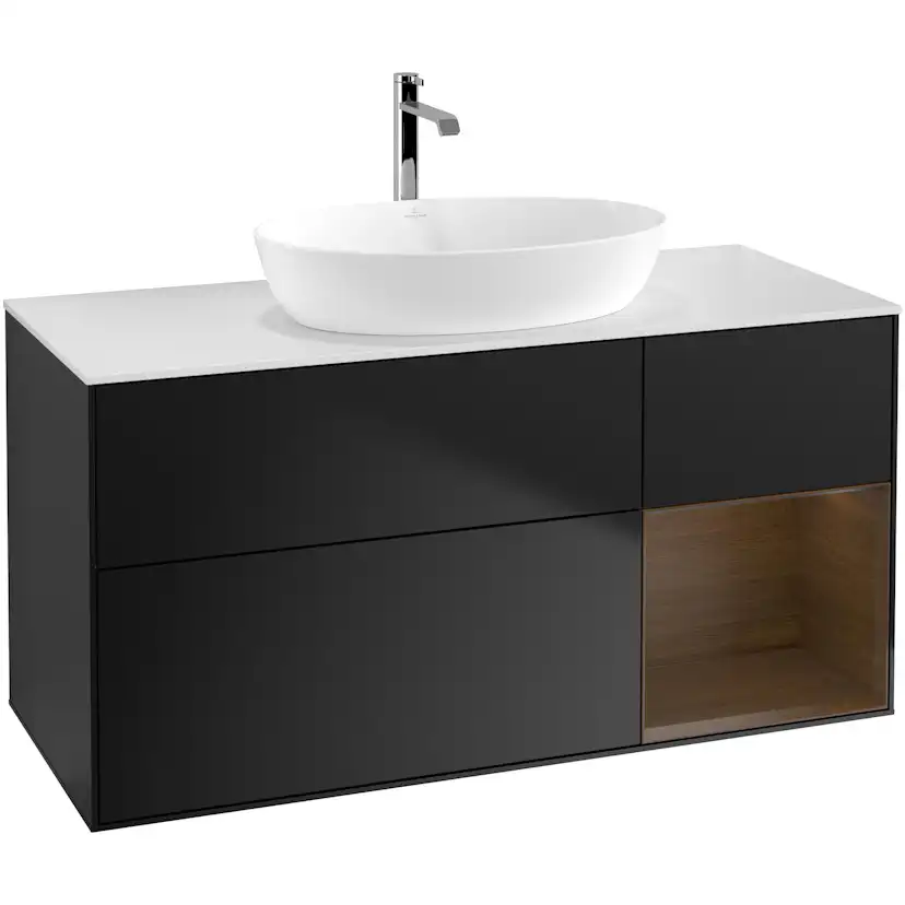 Tvättställsskåp Villeroy & Boch Finion med 3 Lådor Hylla och Bänkskiva för Fristående Tvättställ från Artis & Collaro