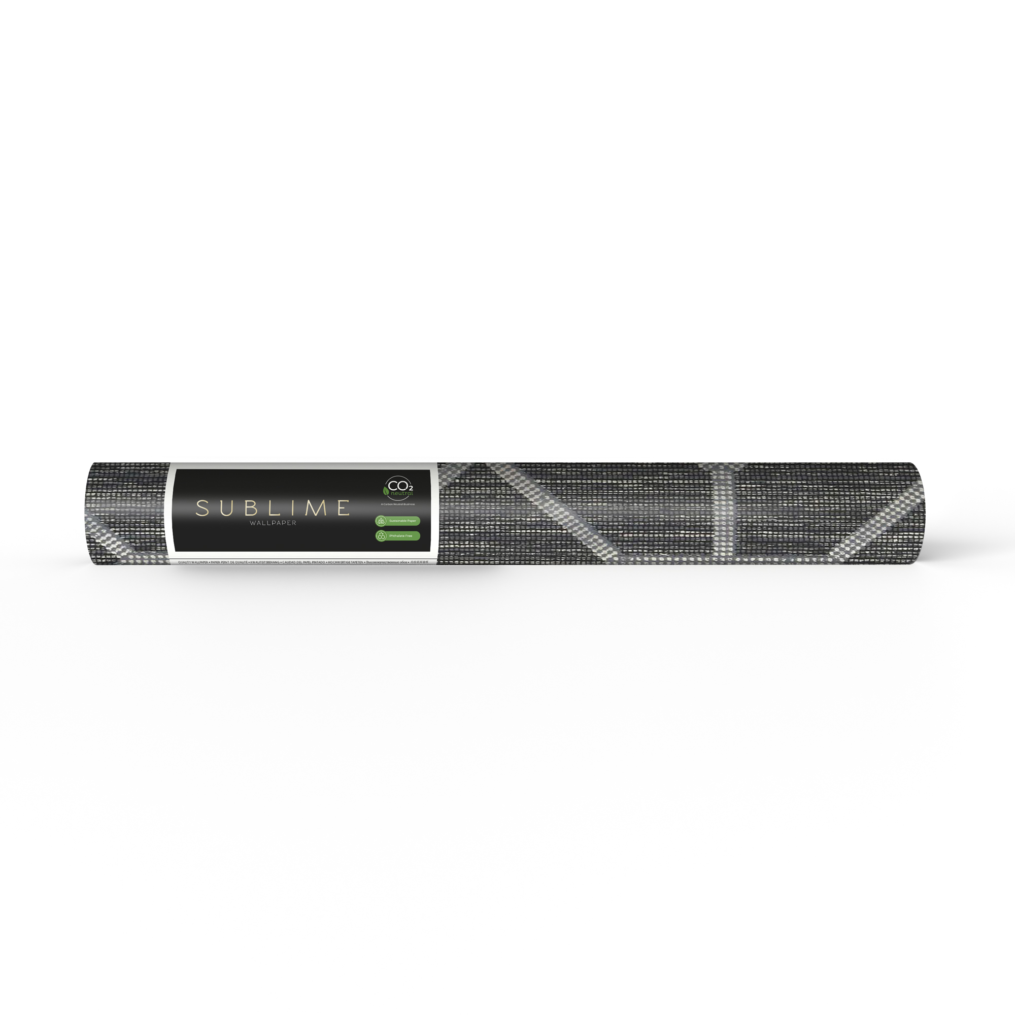 Tapet Sublime Geometrisk Texture Svart 121145