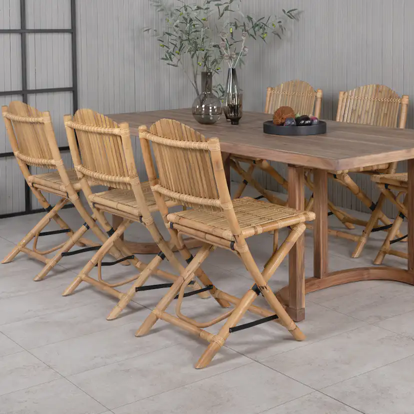 Matgrupp Venture Home Erica med 6 Cane Stolar