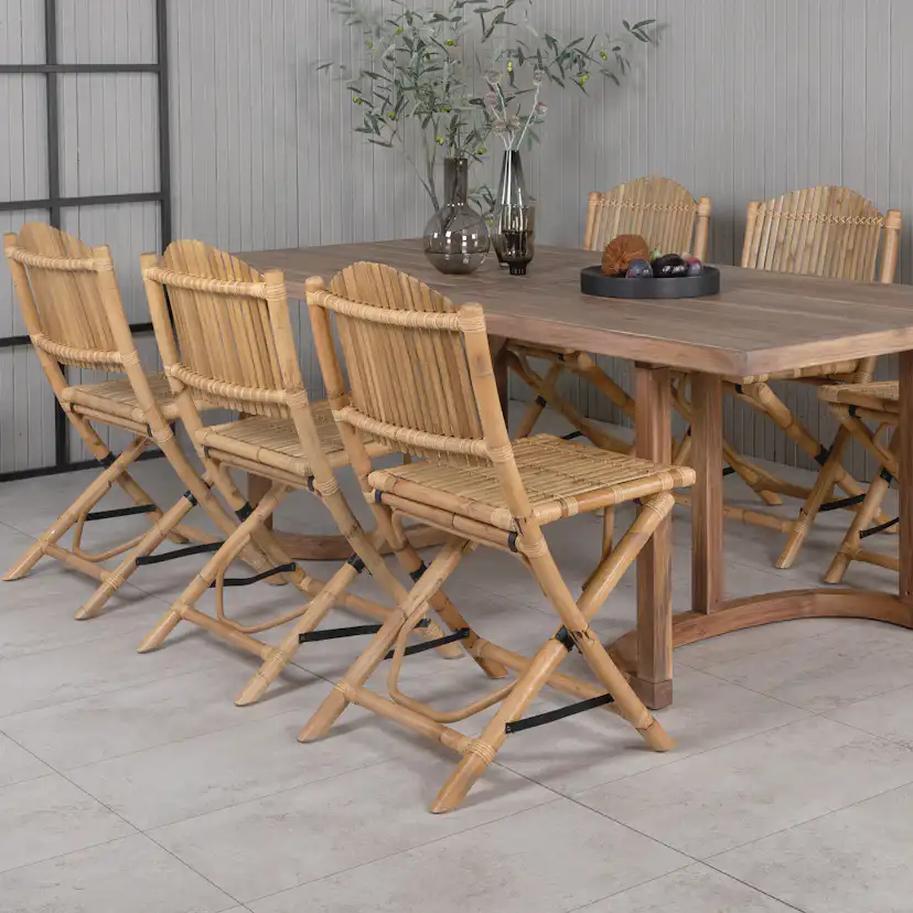 Matgrupp Venture Home Erica med 6 Cane Stolar