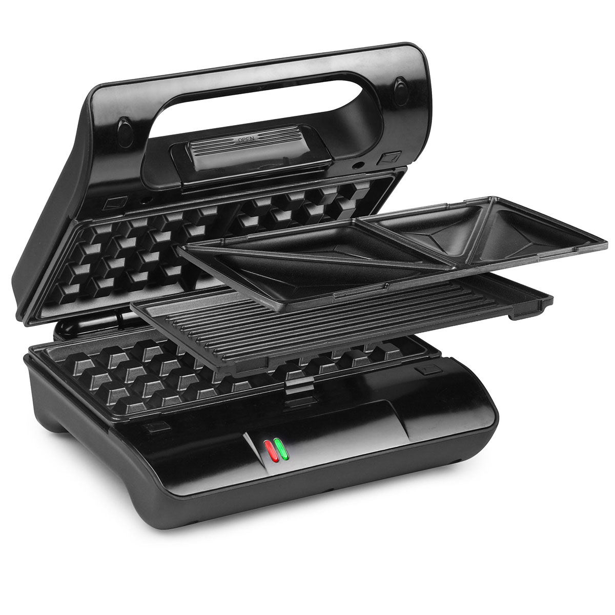 Smörgås- & Paninigrill Princess Multi Compact Pro med Avtagbara Plattor
