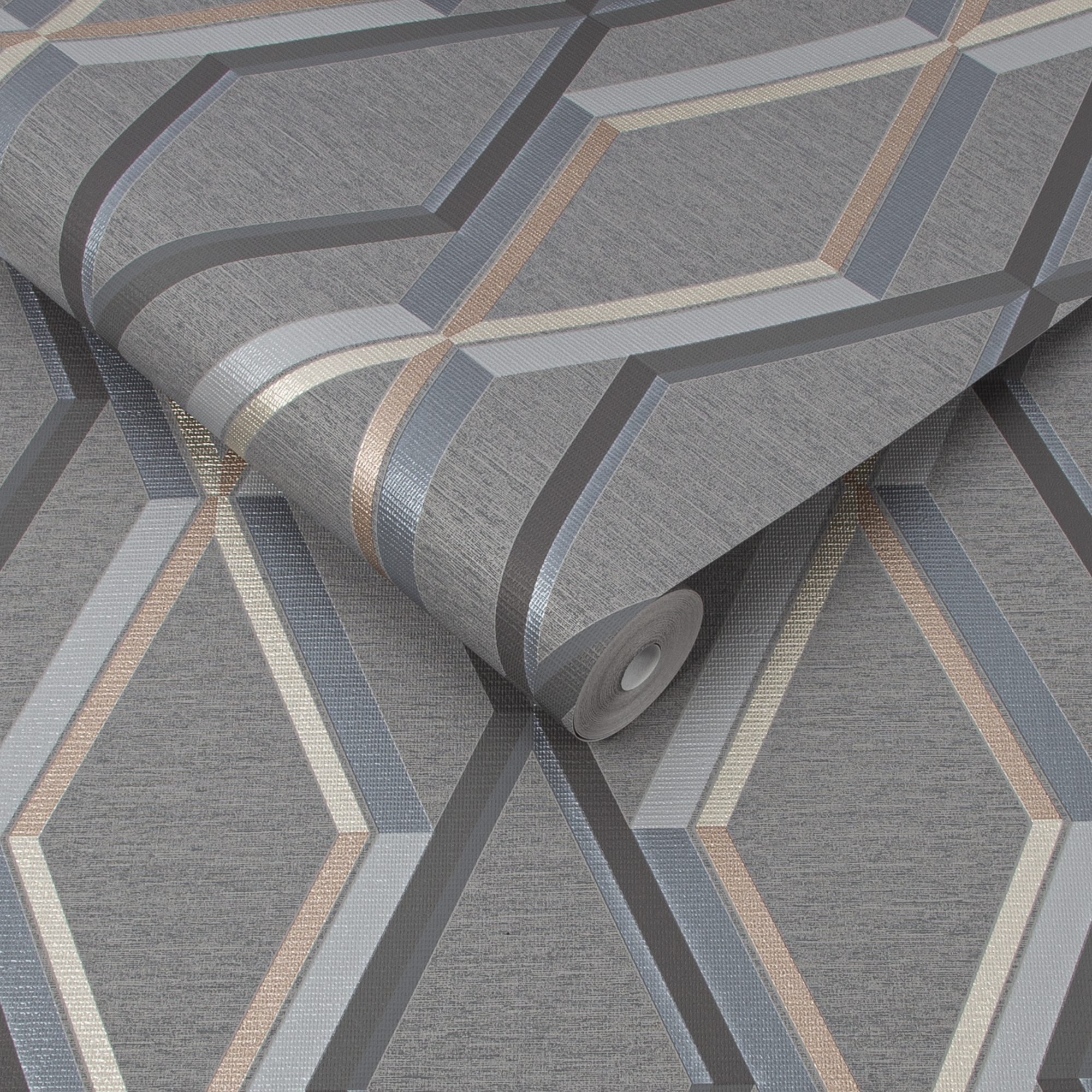 Tapet Superfresco Easy Prestige Geo Charcoal Svart