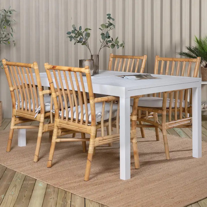 Matgrupp Venture Home Marbella med 4 Cane Stolar