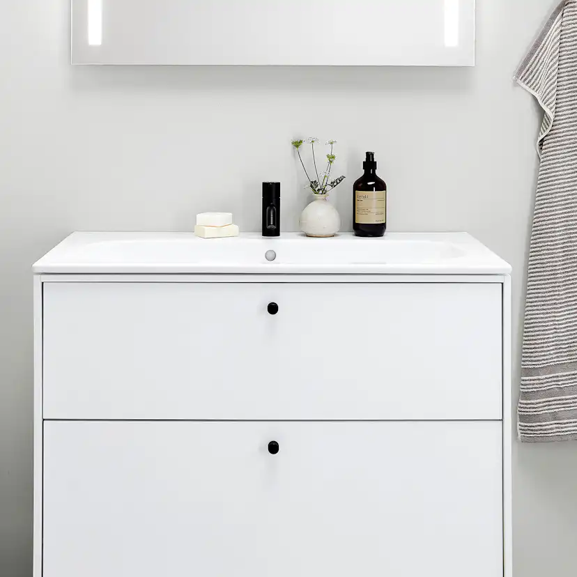 Tvättställsskåp Ifö Sense Art Smal Design 90 med 2 Lådor