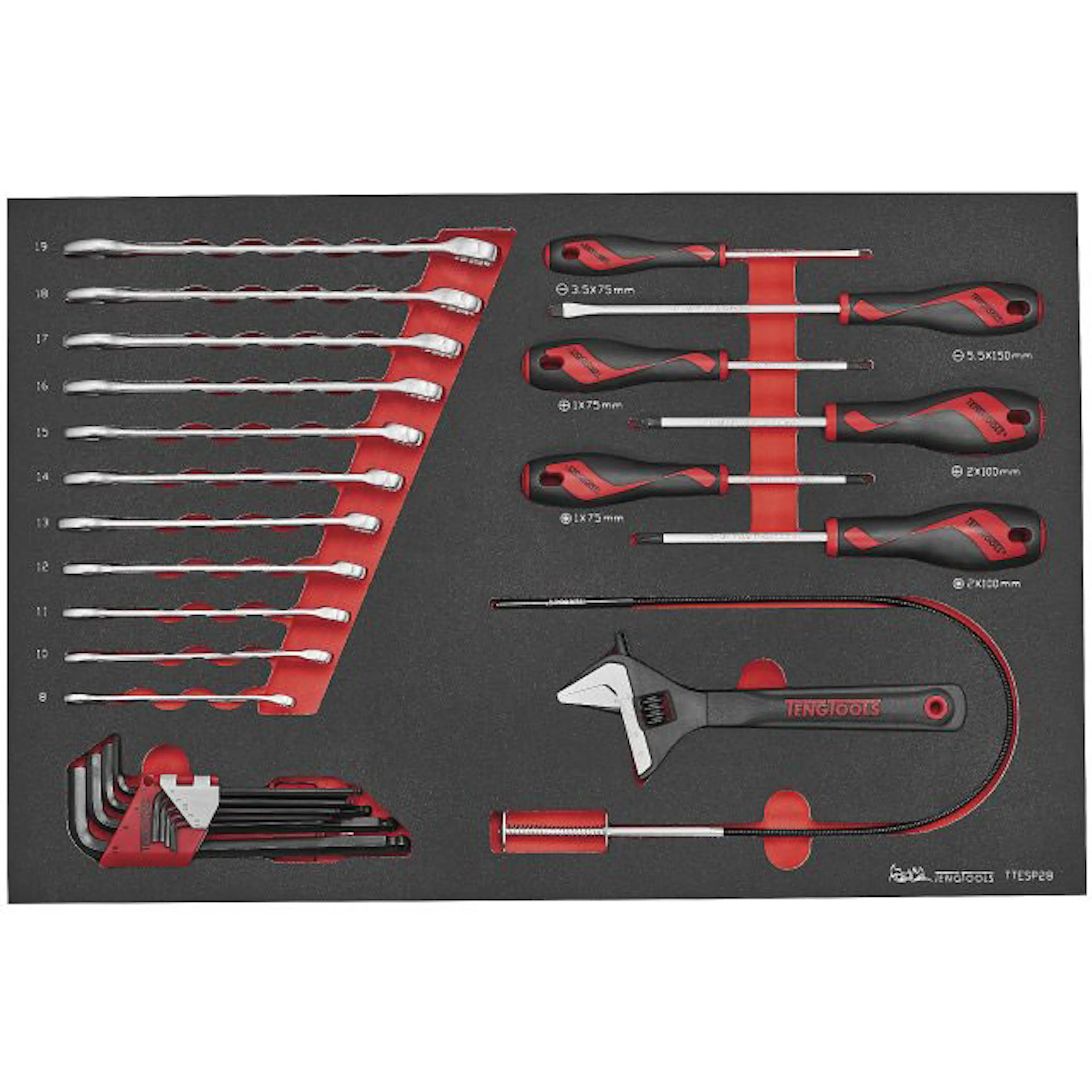 Verktygssats 28 delar Teng Tools TTESP28