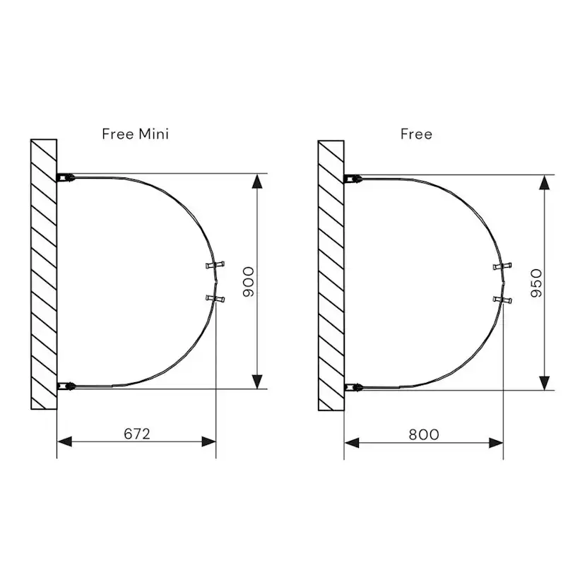 Duschhörn Arrow Free Klartglas 950x950 mm