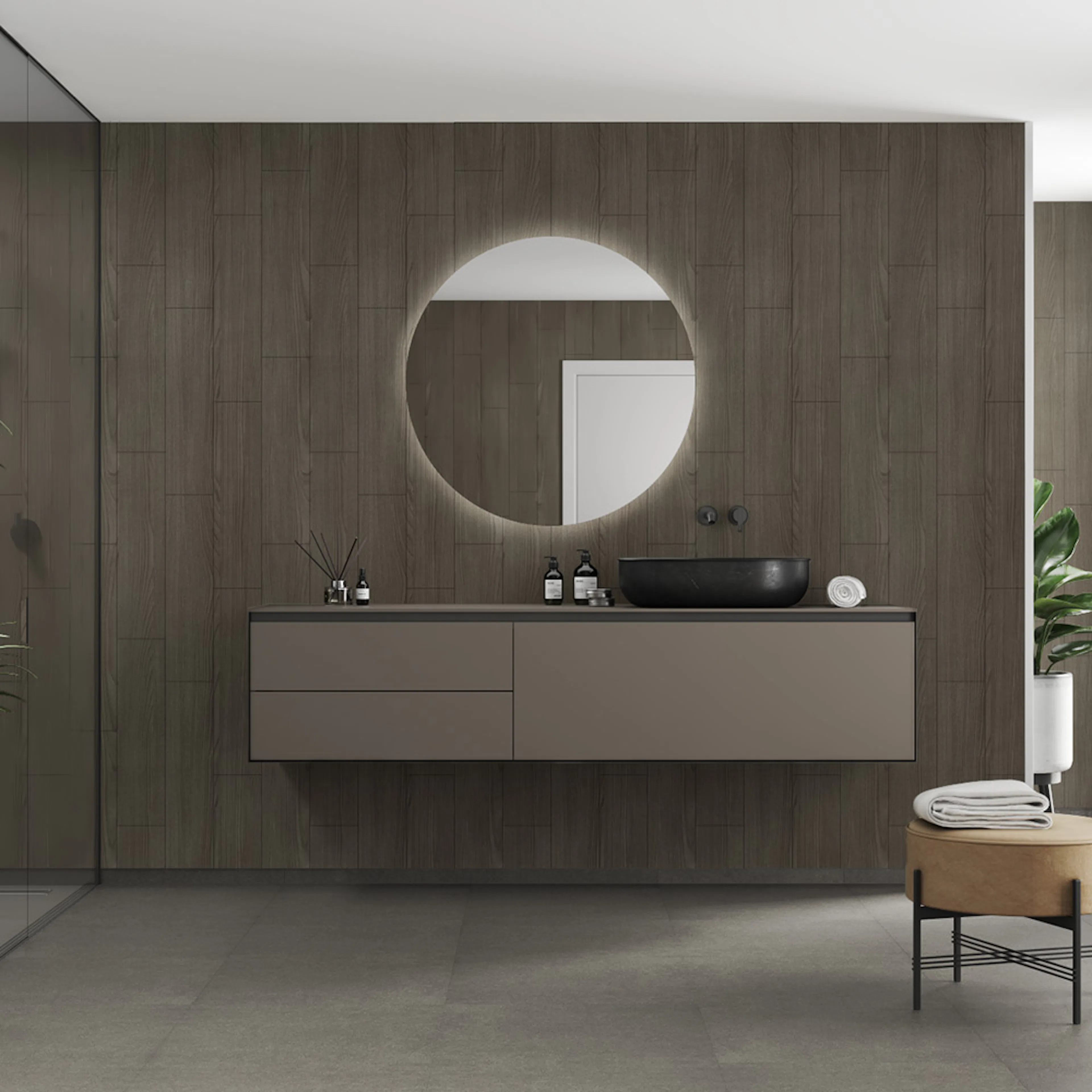 Våtrumsskiva Fibo 4633-M76 Dark Wood 10x620x2400 mm