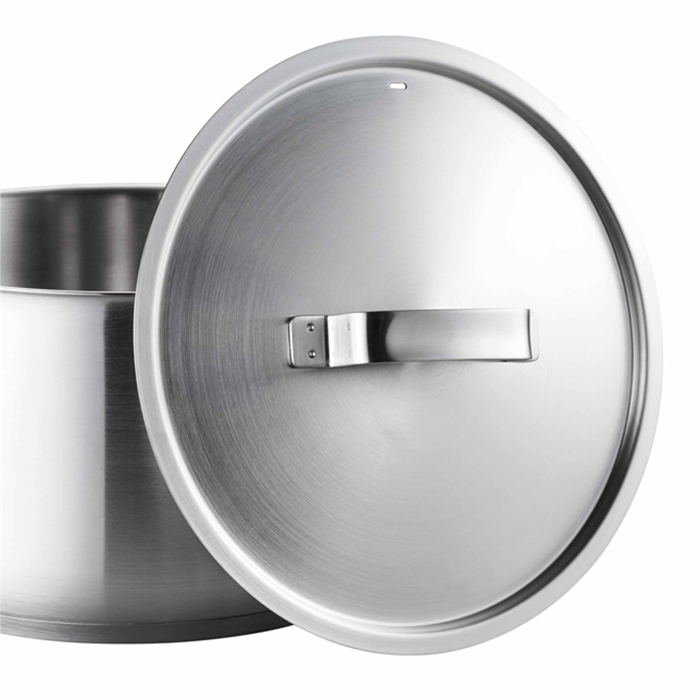 Fiskars All Steel Gryta 5 L – Ugnssäker Gryta i Rostfritt Stål Med 3-lagersbotten