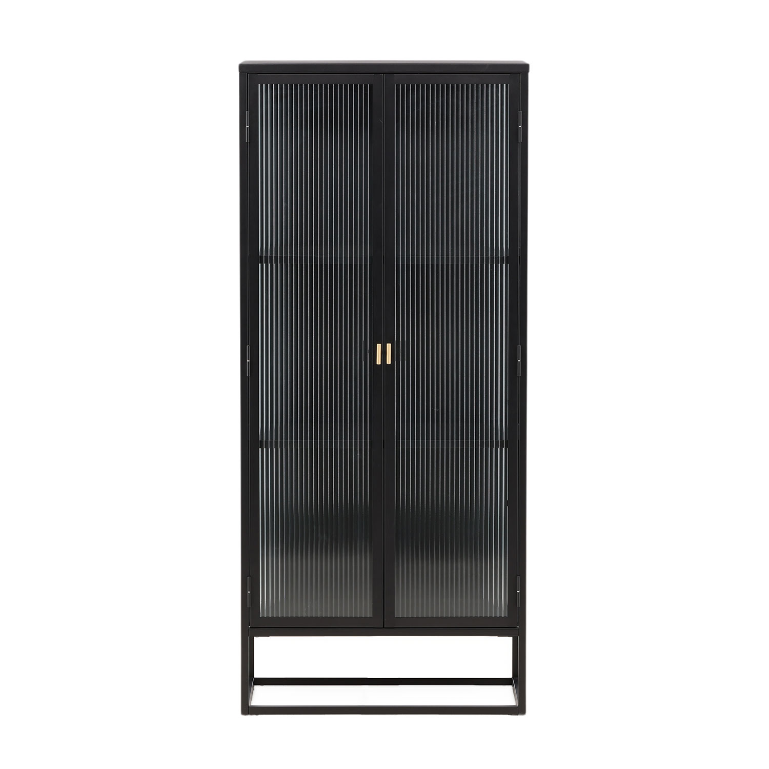 Vitrinskåp Venture Home Garis Svart Stål 160cm