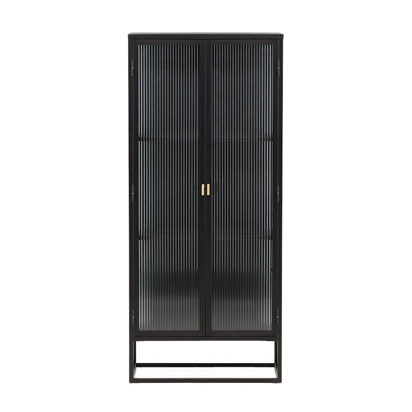 Vitrinskåp Venture Home Garis Svart Stål 160cm