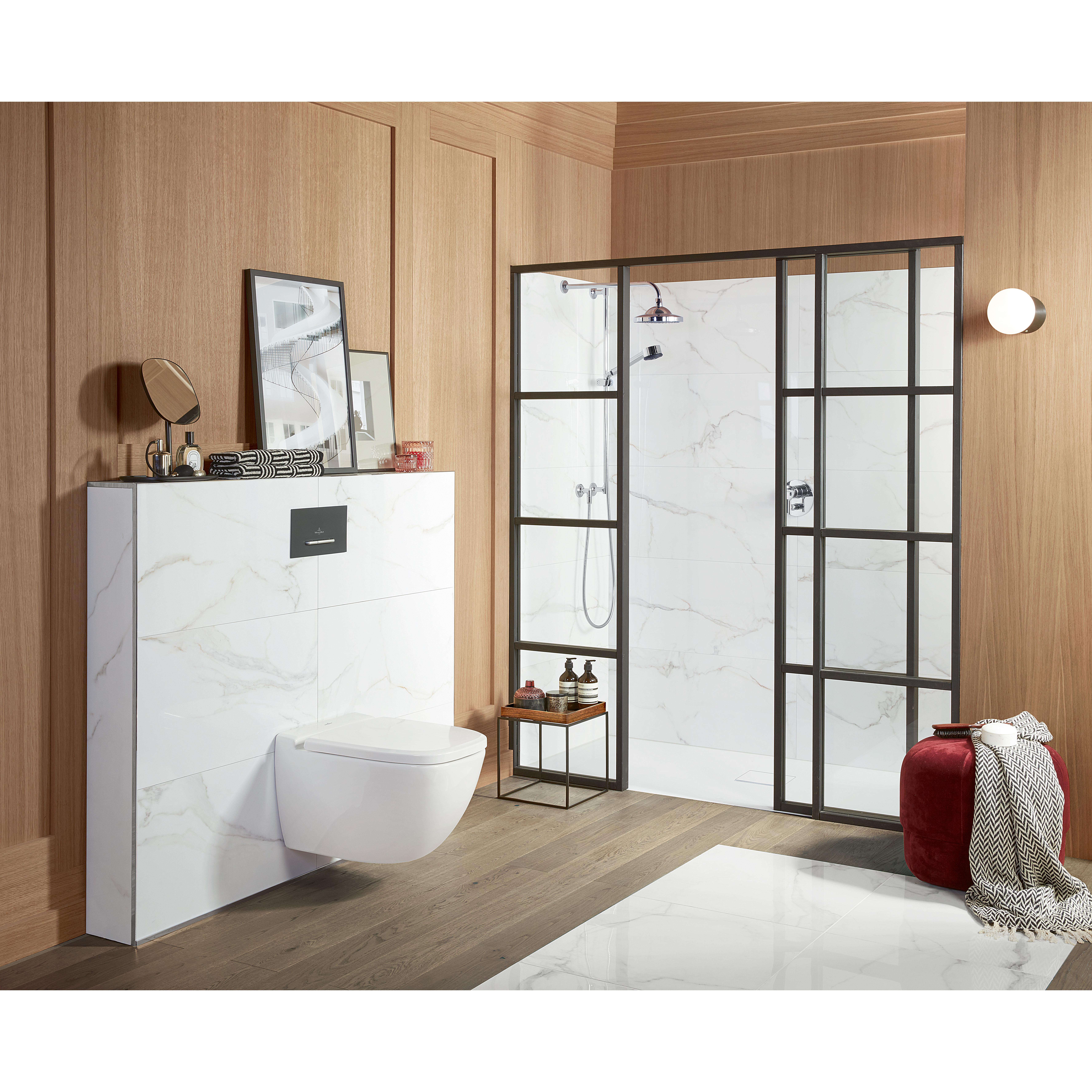 Spolknapp Villeroy & Boch ViConnect installationssystemen 92 Mattsvart