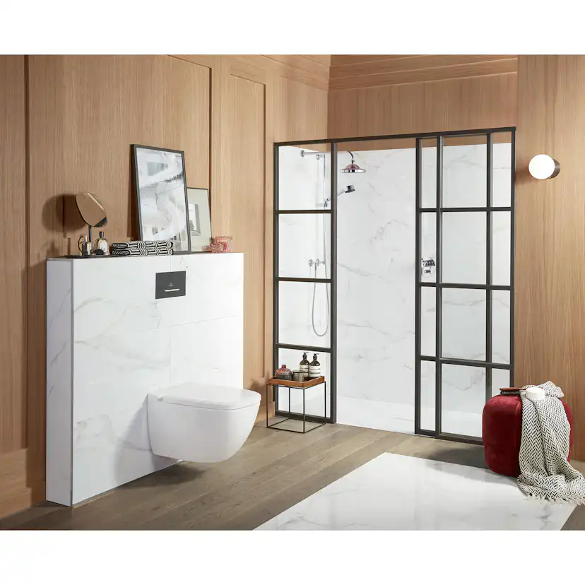Spolknapp Villeroy & Boch ViConnect installationssystemen 92 Mattsvart