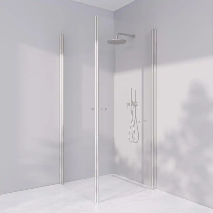 Invitrea Prime PH22/80x70/Silvermatt/Fingerhål/Bronstonat gl Storlek: 800x700 mm, Glastyp: Bronstonat Glas, Handtag: Silvermatt Fingerhål, Profil: Silvermatt