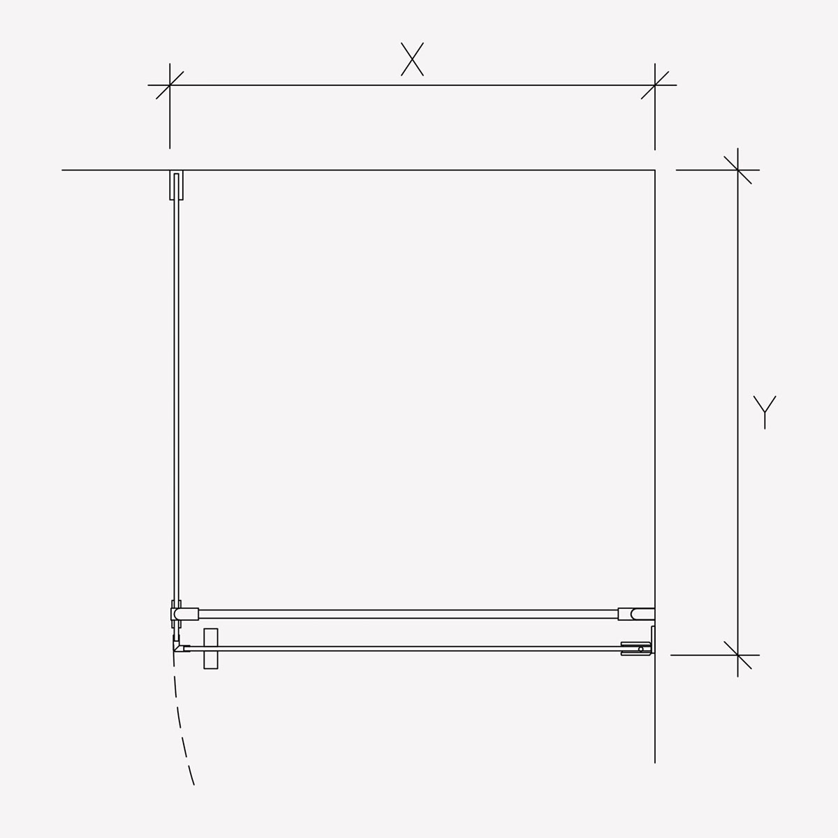 Duschhörn Invitrea Flair GH21 med Glasrengöring