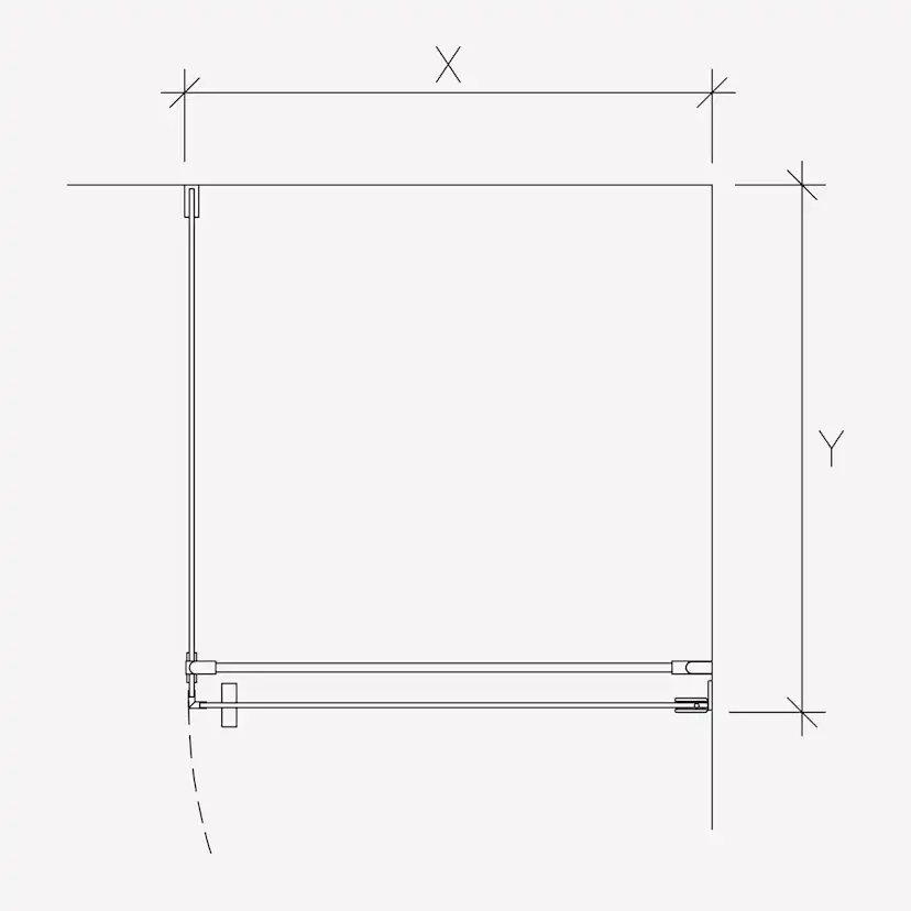 Duschhörn Invitrea Flair GH21 med Glasrengöring