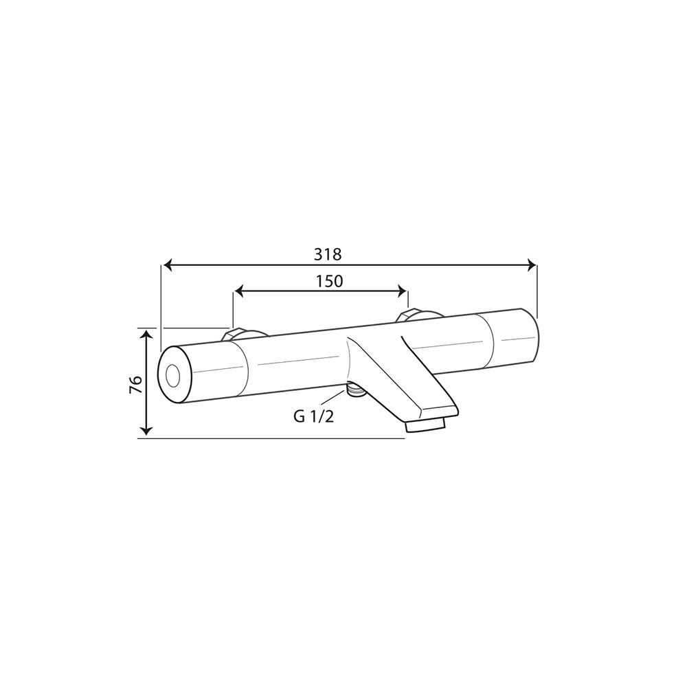 Badkarsblandare Hafa Pure 38